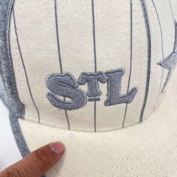 Vintage Black Ball Classics St. Louis Stars Cream Striped Fitted 7 7/8 Cap 1944 - Picture 7 of 8